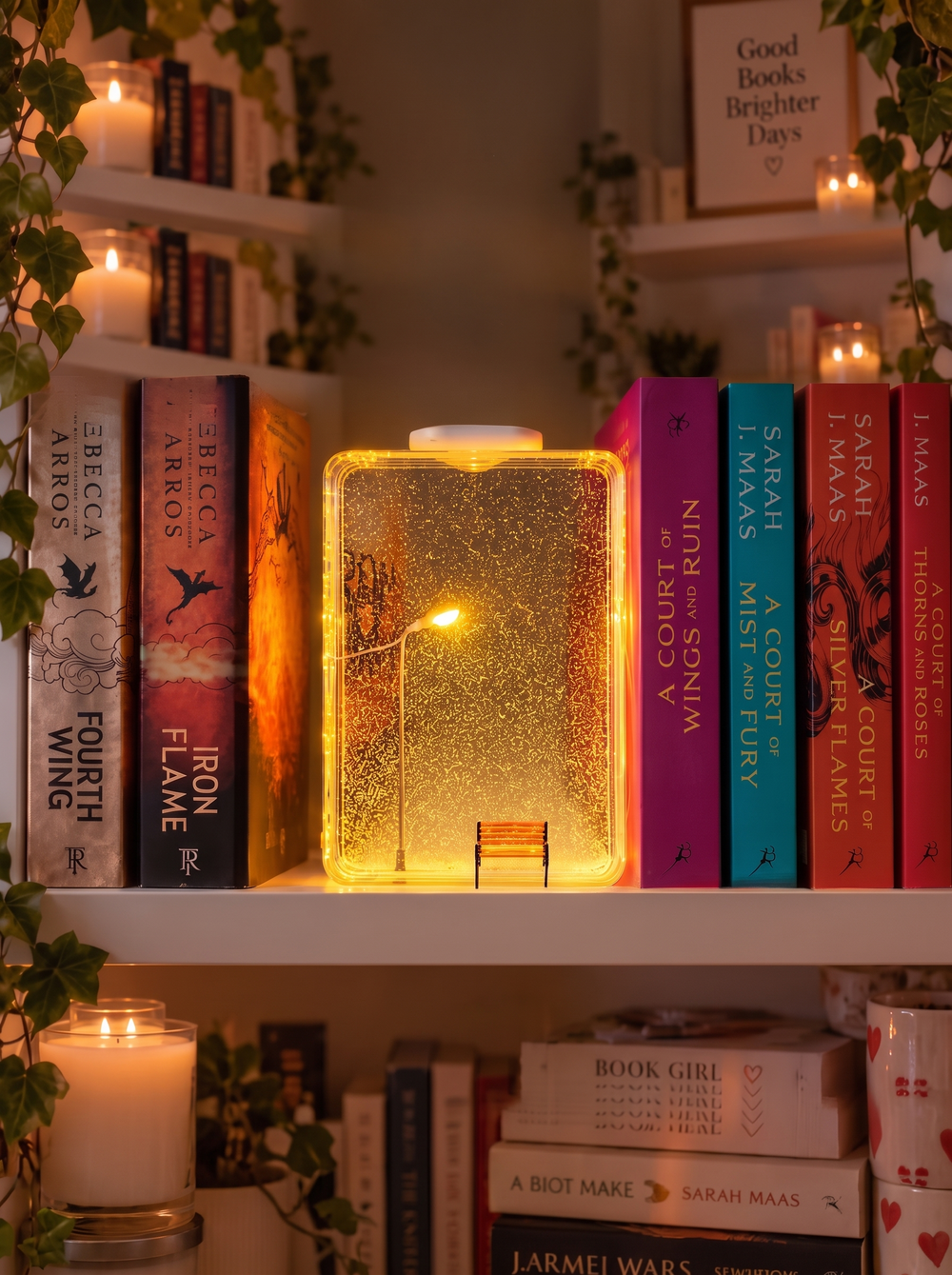 FrostGlow falling snow LED scene light product photo 3