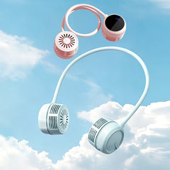 Neck-mounted small fan - Portable and foldable