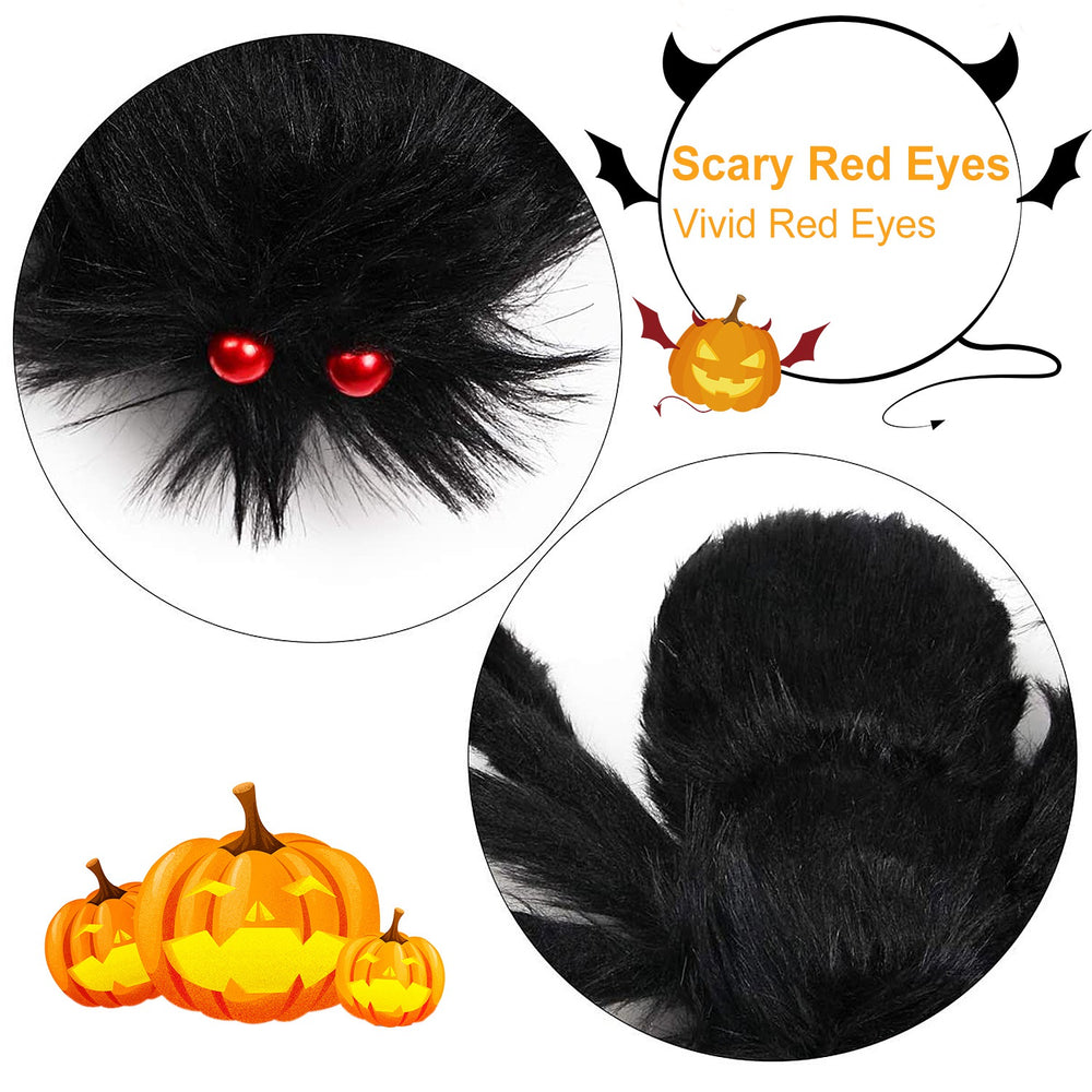 49 inch bendable black spider with a 126 inch stretch web - product photo 8 of 10