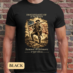 Descendant of a Patriot Shirt, Custom Revolutionary War Ancestor Tee, America 250 Shirt
