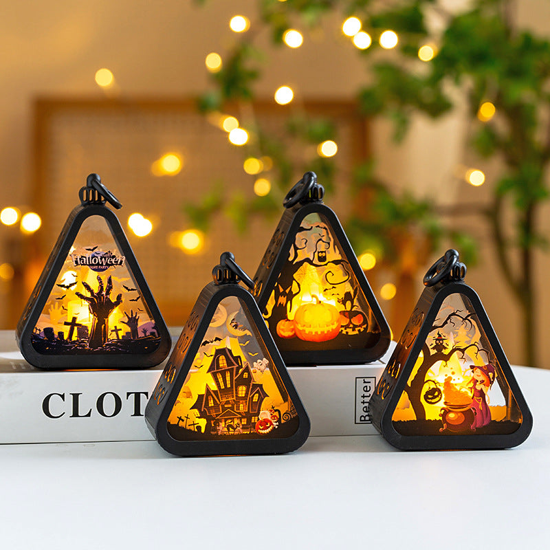 Halloween decoration: Handheld pumpkin lanterns, tabletop ornaments
