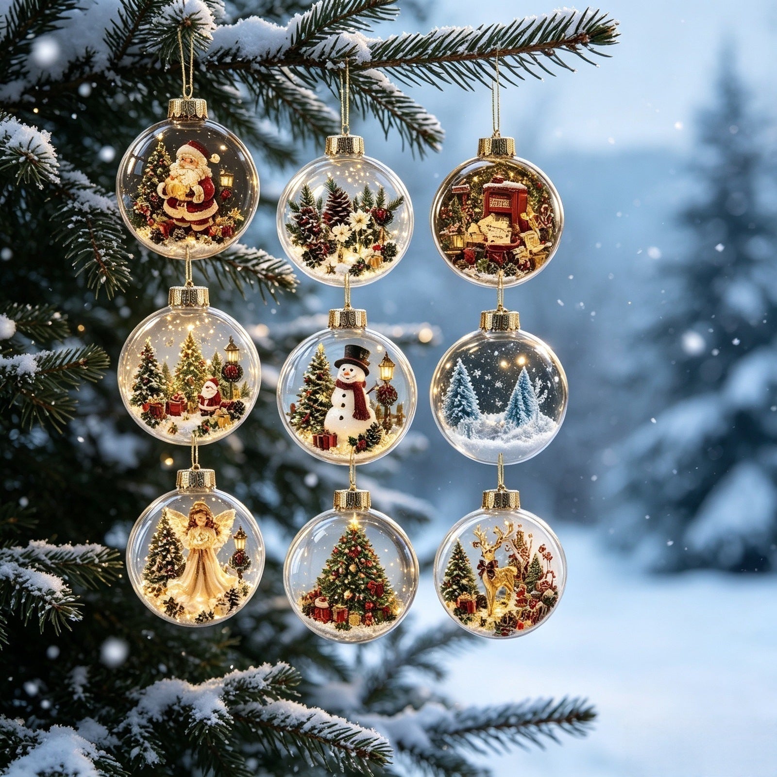 24 Days of Christmas Magic – Glass Ball Ornament Advent Calendar Countdown Box