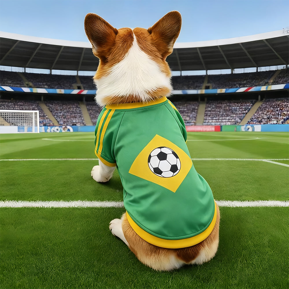 Pet supplies - Dog football clothes Lightweight and breathable sports wear with customizable names