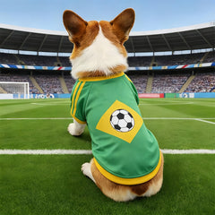 Pet supplies - Dog football clothes Lightweight and breathable sports wear with customizable names