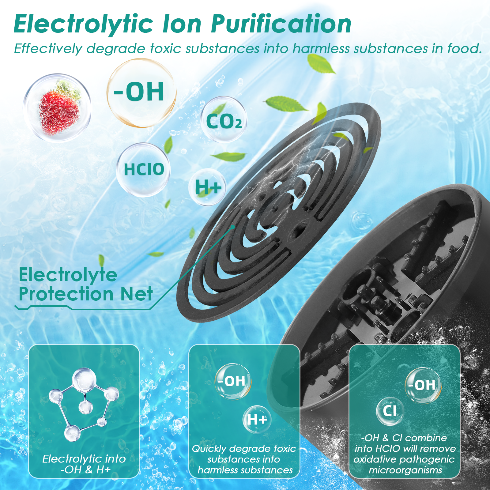 Wireless Fruit & Vegetable Cleaner | 99.9% Sterilization Produce Wash