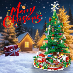 701-Piece Christmas Tree Advent Calendar Building Blocks – Build-a-Day Countdown Toy with Festive Glowing Lights, 24 Daily Surprises & Mini Figures, Holiday Tabletop Decor & Gift for Kids & Adults