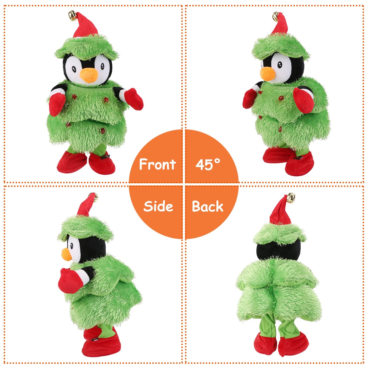 Electric Dancing Singing Plush Toy Twisting Penguin Toy Talking Interactive Mimicking Funny Songs Wiggly Dance Kid Christmas Gift