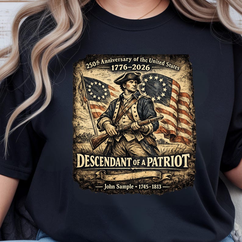 Descendant of Patriot Shirt | 250th Anniversary USA Heritage Tee