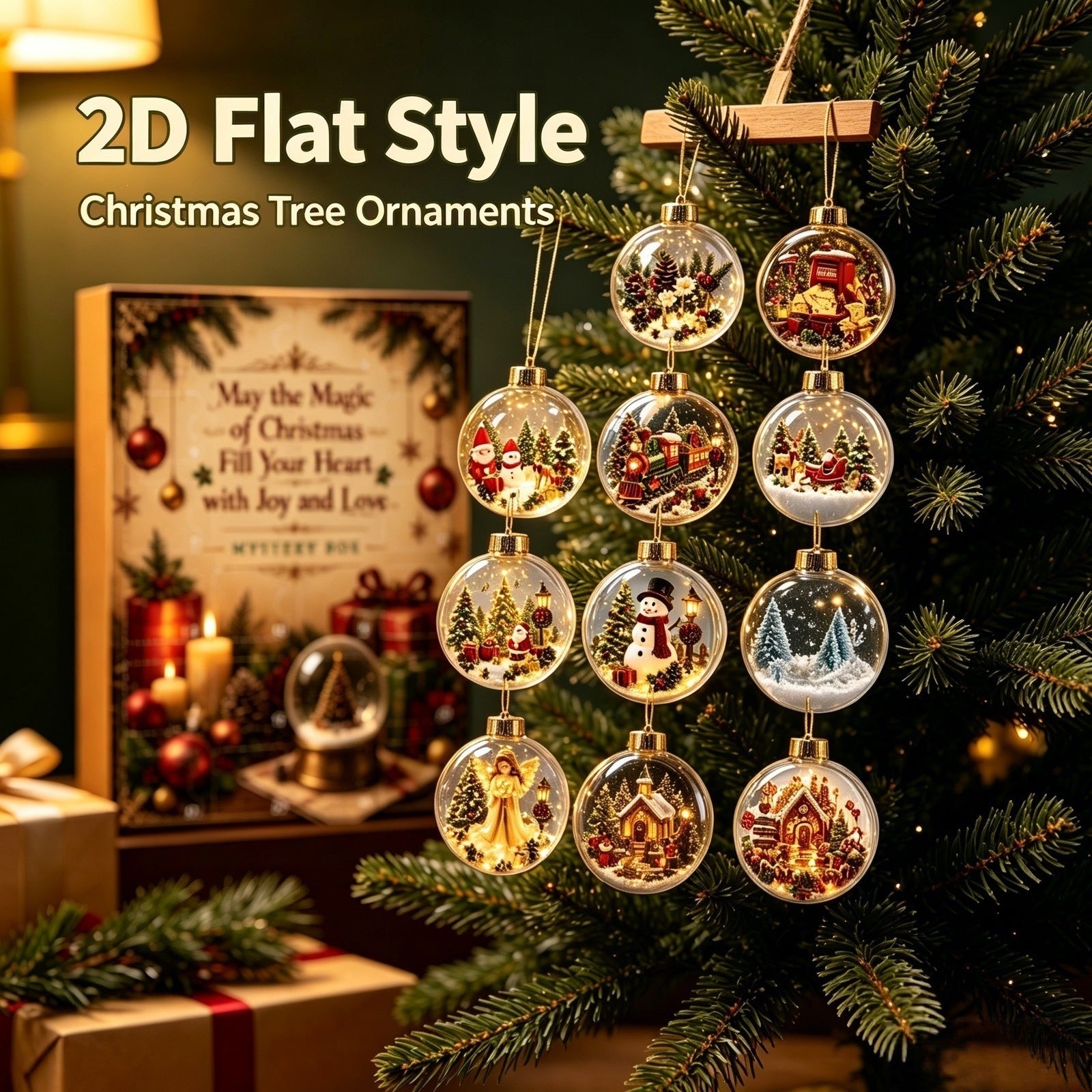 24 Days of Christmas Magic – Glass Ball Ornament Advent Calendar Countdown Box