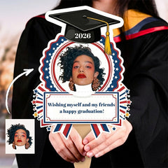Custom Vintage Student Photo Graduation Gift - Personalized Graduation Fan