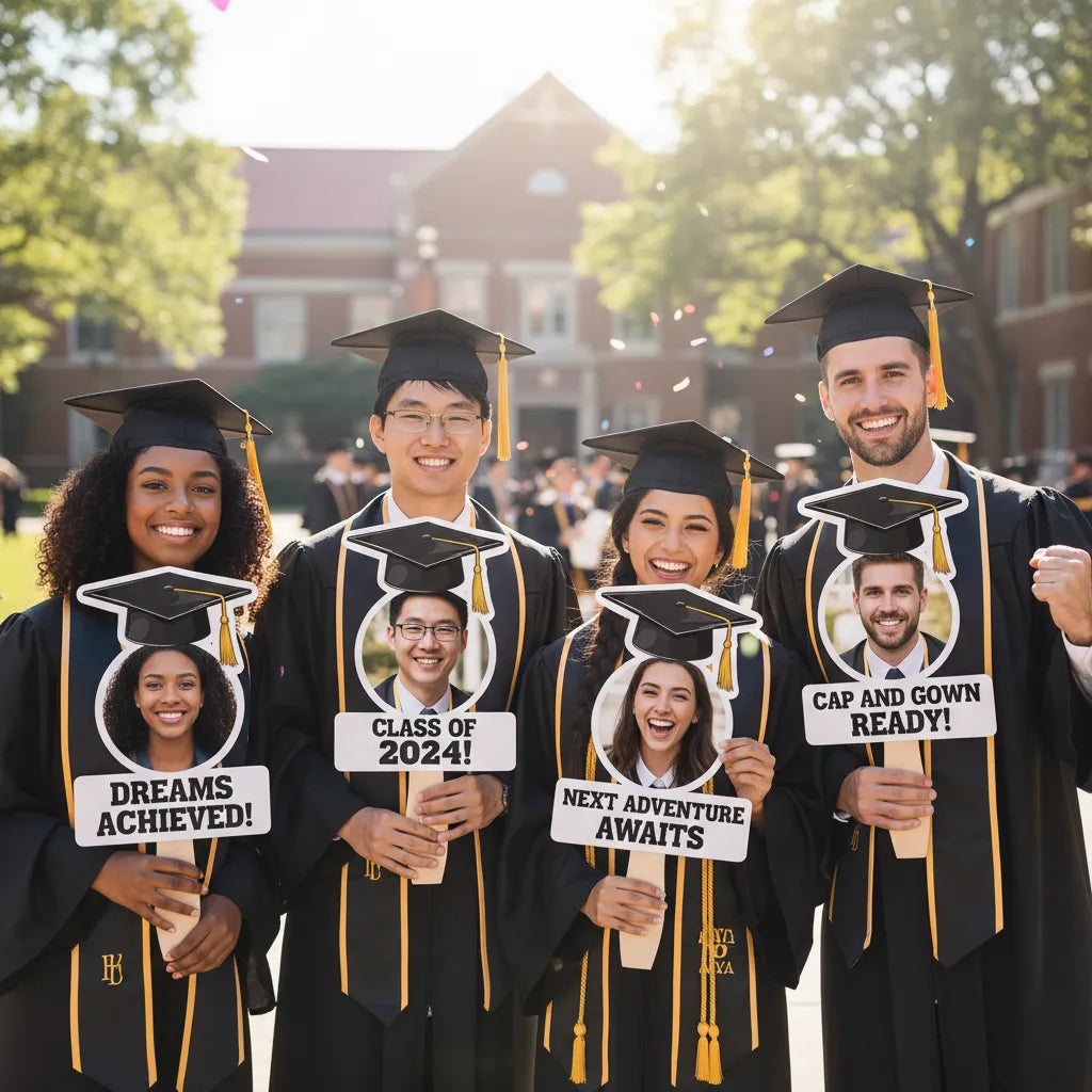 Custom Vintage Photo Graduation Gift - Personalized Graduation Fan