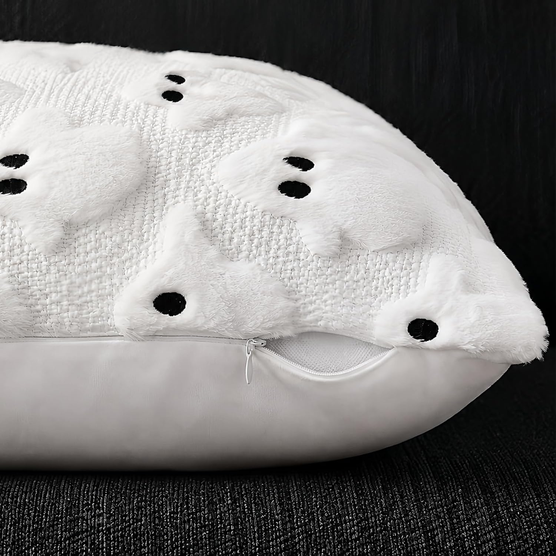 two 18 in ghost throw pillow covers in plush polyester - product photo 3 of 5