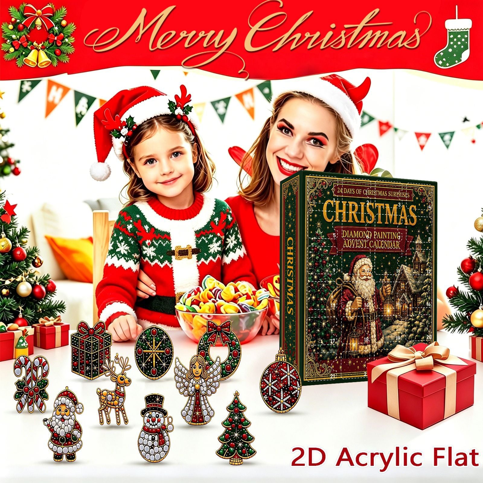 24 Days of Sparkle – Christmas Diamond Painting Advent Calendar Ornament Kit