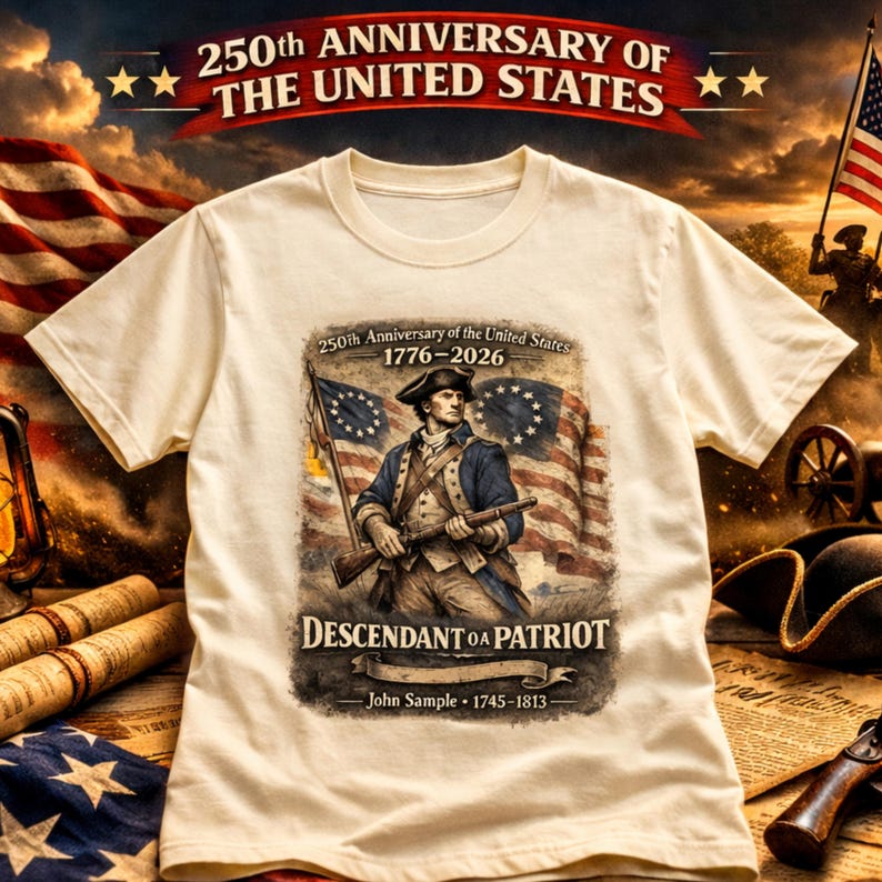 Descendant of Patriot Shirt | 250th Anniversary USA Heritage Tee