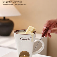 Christmas chocolate melting oven ceramic hot pot cup Microwave oven heated cheese Halloween cup
