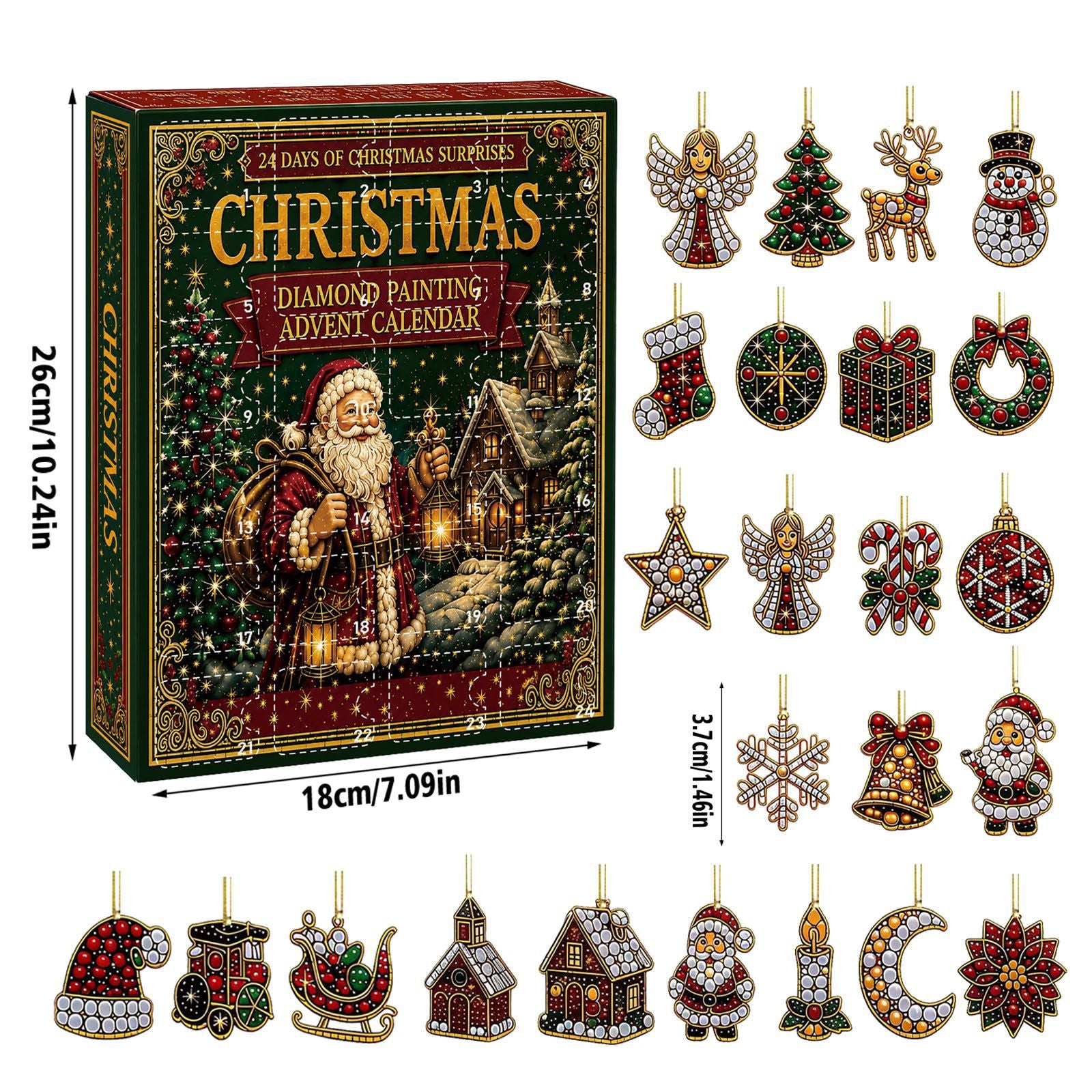 24 Days of Sparkle – Christmas Diamond Painting Advent Calendar Ornament Kit
