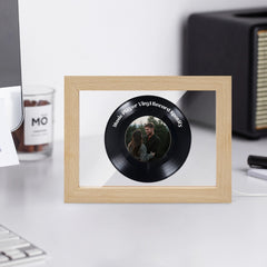 Music Player Vinyl Record Spotify Wooden Framed
