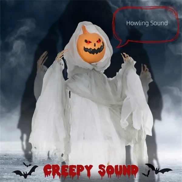 Sound activated inflatable pumpkin ghost - product photo 5 of 6