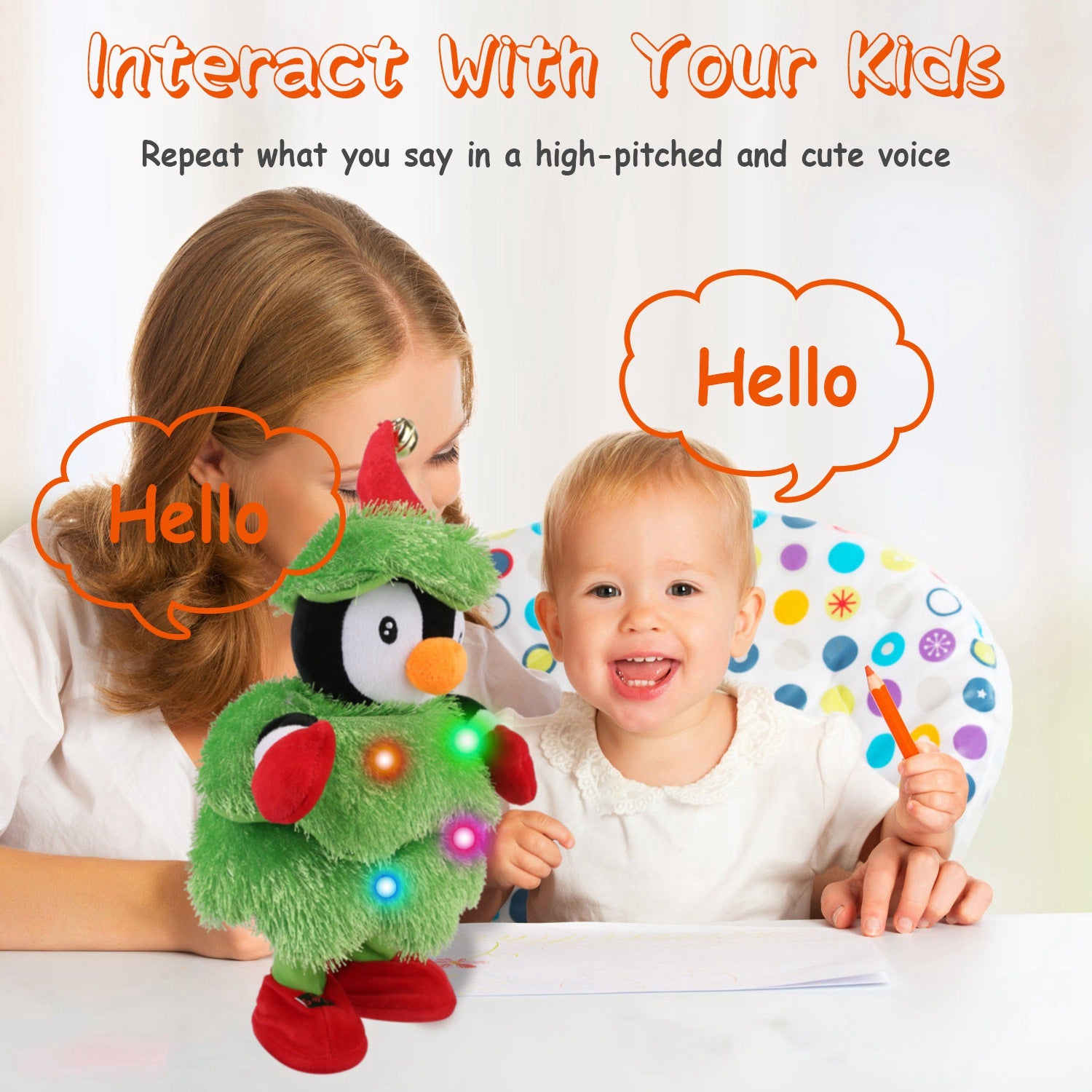 Electric Dancing Singing Plush Toy Twisting Penguin Toy Talking Interactive Mimicking Funny Songs Wiggly Dance Kid Christmas Gift
