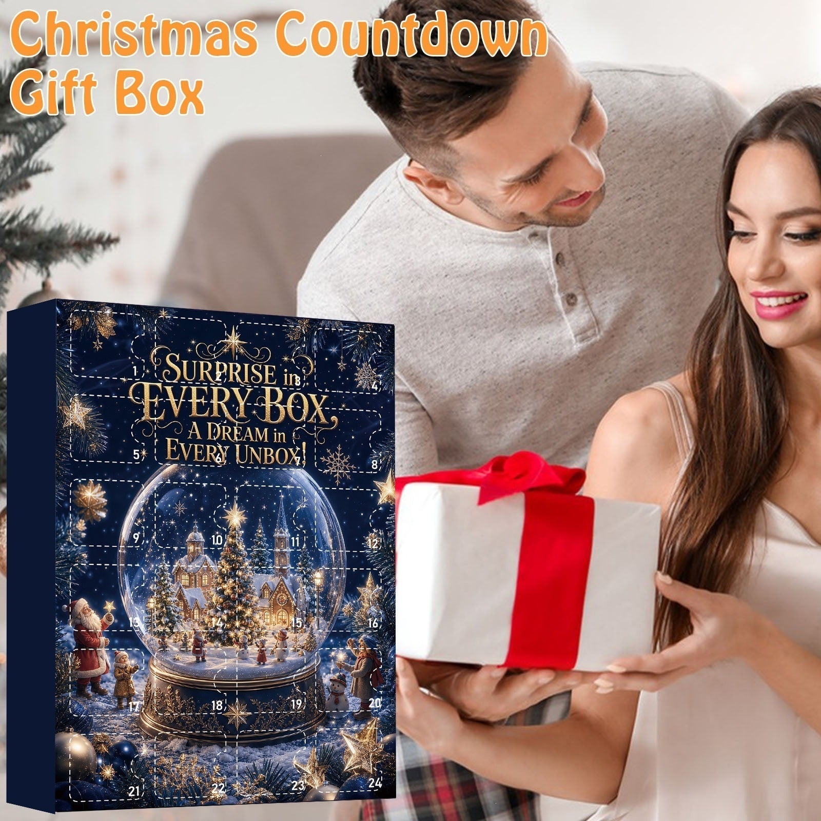 24 Days of Christmas Magic – Glass Ball Ornament Advent Calendar Countdown Box