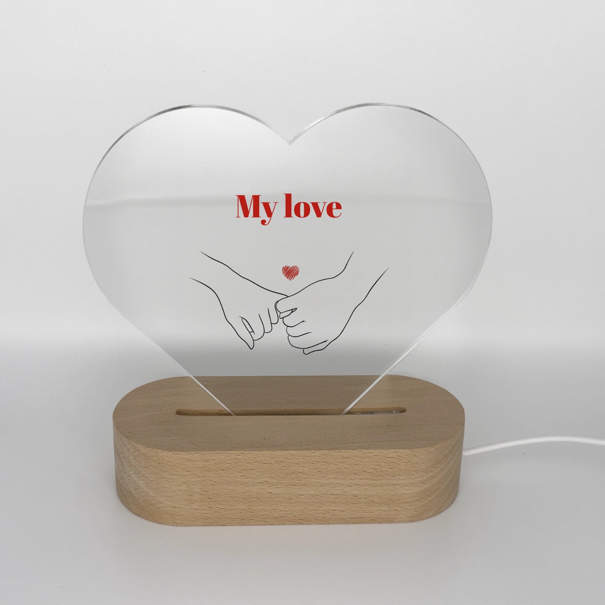 My love Acrylic Heart-Shaped Plaque