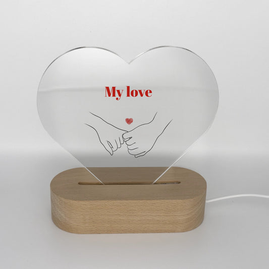 My love Acrylic Heart-Shaped Plaque