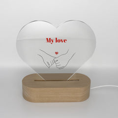 My love Acrylic Heart-Shaped Plaque