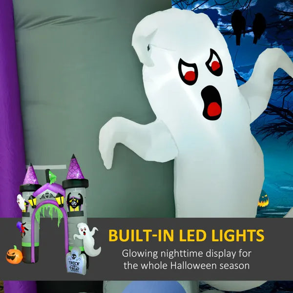 Inflatable Halloween archway with ghost, pumpkin, spider and bat - product photo 3 of 6