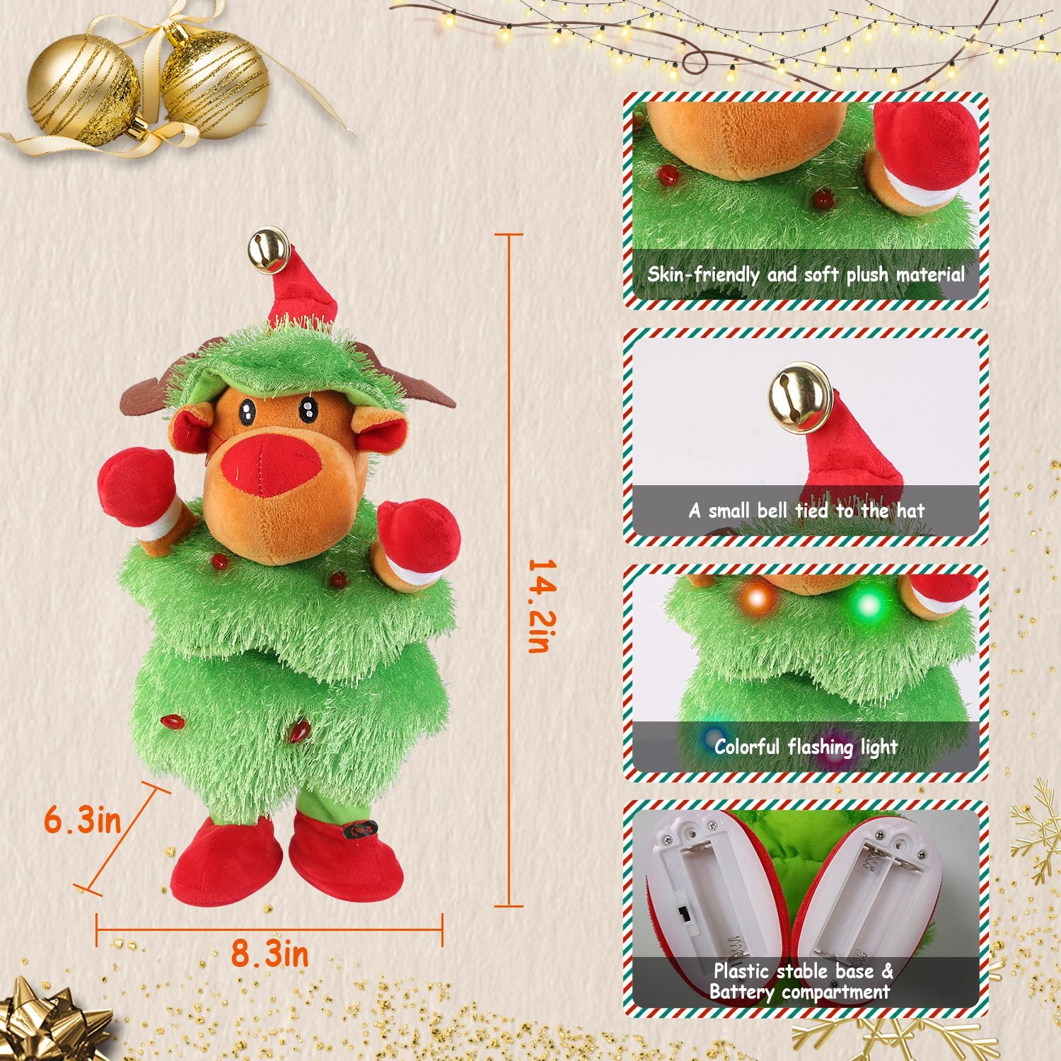 Electric Dancing Singing Plush Toy Twisting Penguin Toy Talking Interactive Mimicking Funny Songs Wiggly Dance Kid Christmas Gift
