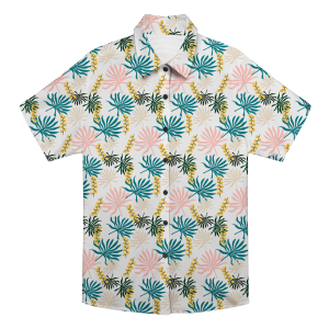 Custom Photo Hawaiian Shirt – Personalized Vibrant Rainbow Floral & Palm Tee – Unique DIY Colorful Aloha Summer Wear