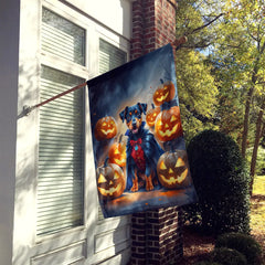 doberman pinscher puppy halloween house flag - product photo 2 of 8