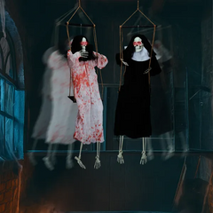 2 pack 3 ft hanging grim reaper ghosts - product photo 3 of 6