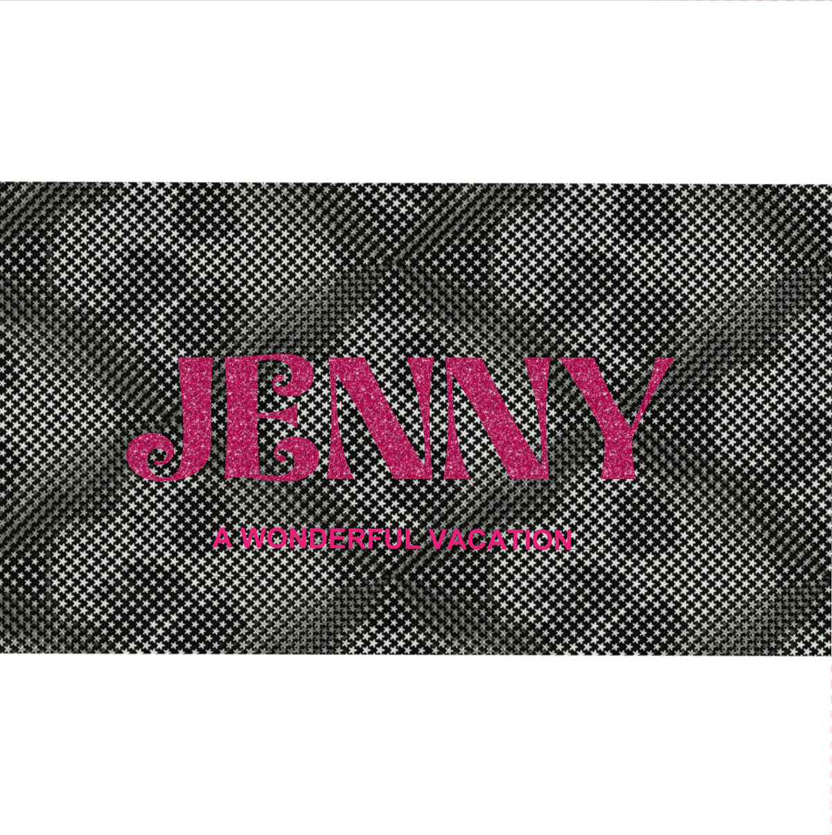Grunge Black Cross Halftone Pattern Throw Blanket