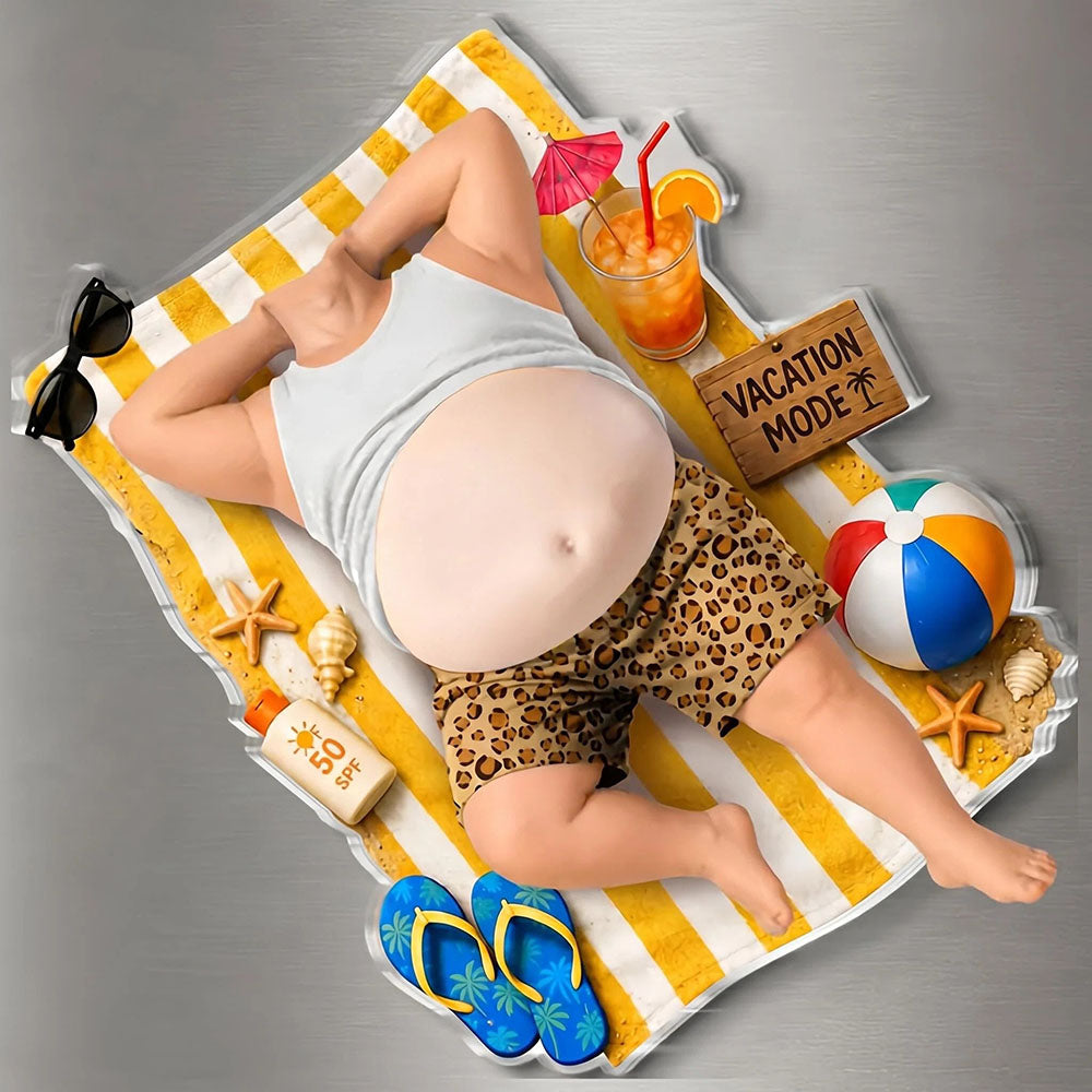 Leopard Shorts & Beach Drinks– Personalized Father's Day Funny Gifts For Dad, Grandpa
