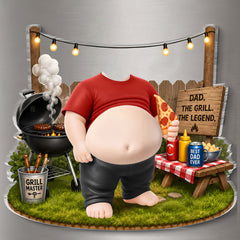 Best Dad Ever & Grill Legend– Personalized Father's Day Funny Gifts For Dad, Grandpa