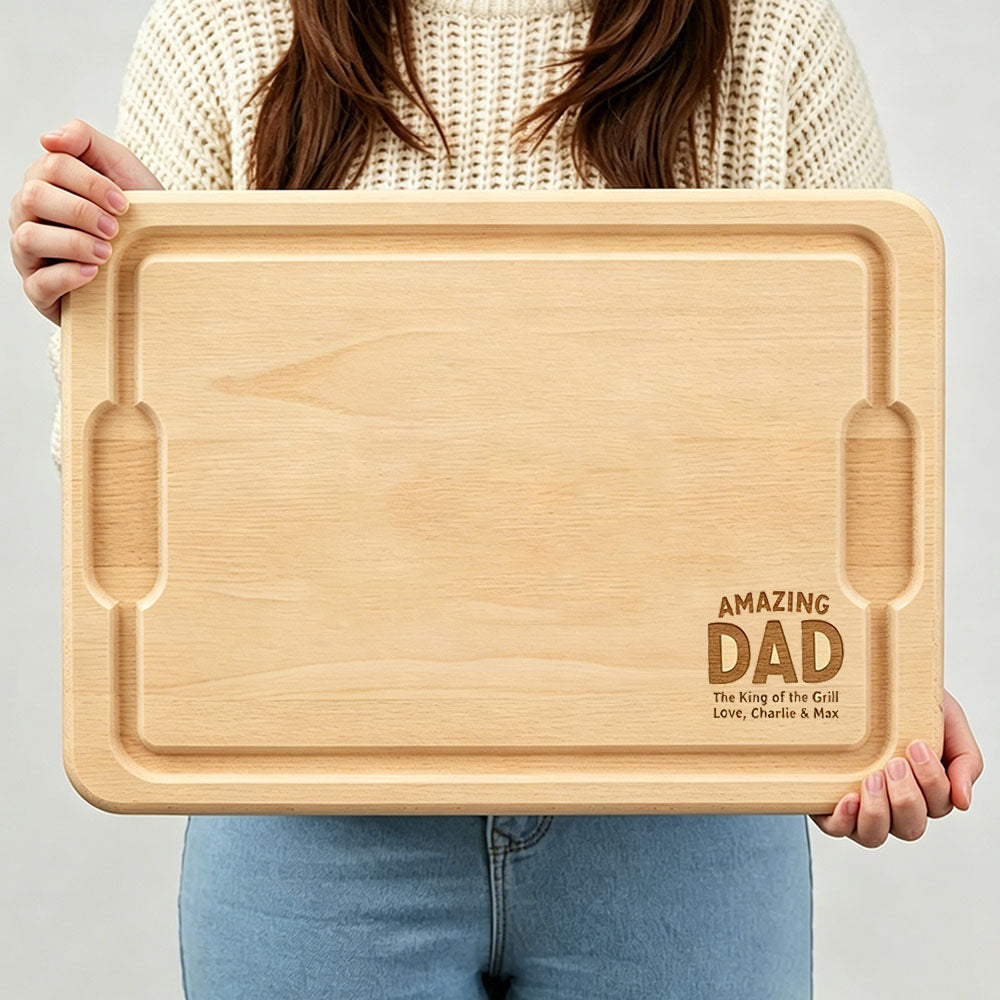 Amazing Dad Personalized Hardwood Cutting Board