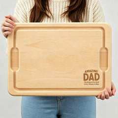 Amazing Dad Personalized Hardwood Cutting Board