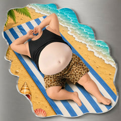Leopard Print & Beach Naps– Personalized Father's Day Funny Gifts For Dad, Grandpa