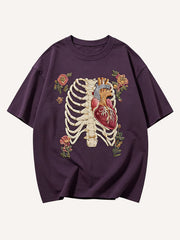 3D Stereo HD Skull Print Short Sleeve