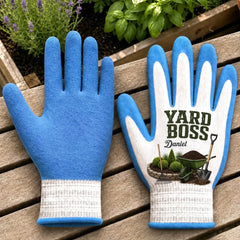 Custom Coated Grip Gardening Gloves - Personalized Birthday Garden Gifts For Gardeners, Husband, Son, Grandson, Brother, Grandpa, Dad, Yourself - King Of The Backyard
