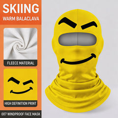 Novelty Fleece Balaclava – Windproof Funny Face Ski Mask That Covers Head, Face & Neck