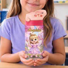 Custom Photo Kids Insulated Water Bottle - Personalized Back To School Gifts For Kids - Magic Starts Here