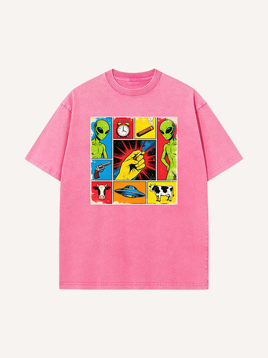 Light a Cigarette for the Alien Print Short Sleeve