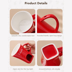 Christmas chocolate melting oven ceramic hot pot cup Microwave oven heated cheese Halloween cup