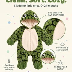 Cozy Turtle Baby Onesie - product photo 1