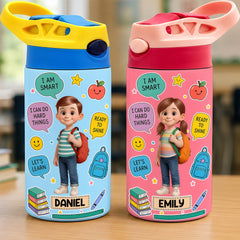 Customized Children's Warm Water Bottle 20oz - With Your Personalized Name - An Individualized School Gift for Your Child -