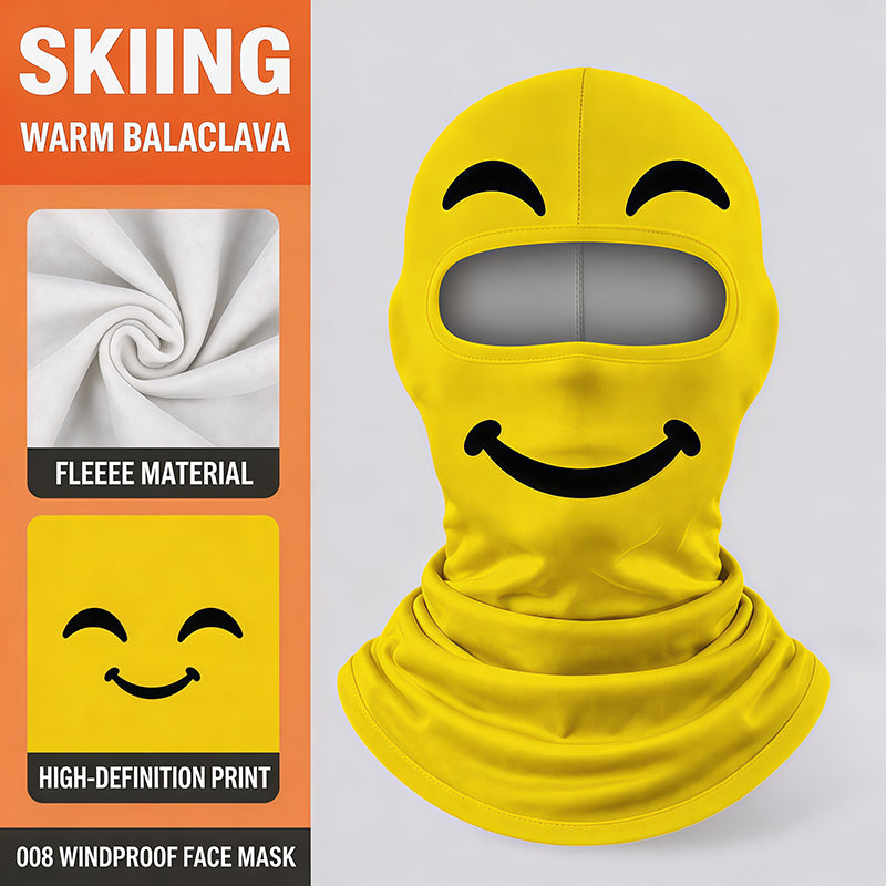 Novelty Fleece Balaclava – Windproof Funny Face Ski Mask That Covers Head, Face & Neck