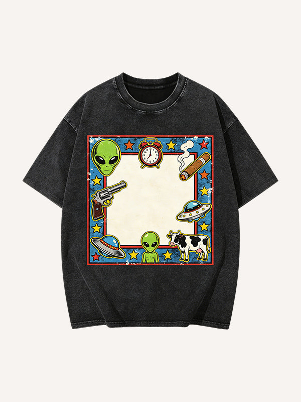 Skull & Cigarette Print Short-Sleeve Shirt