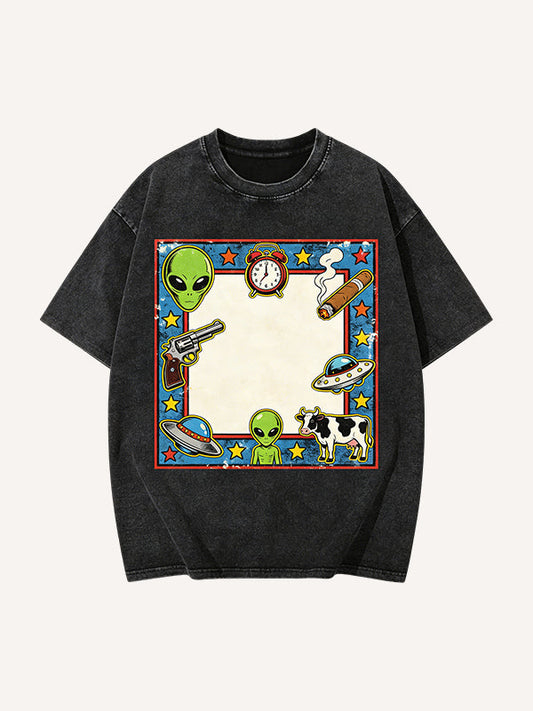 Skull & Cigarette Print Short-Sleeve Shirt