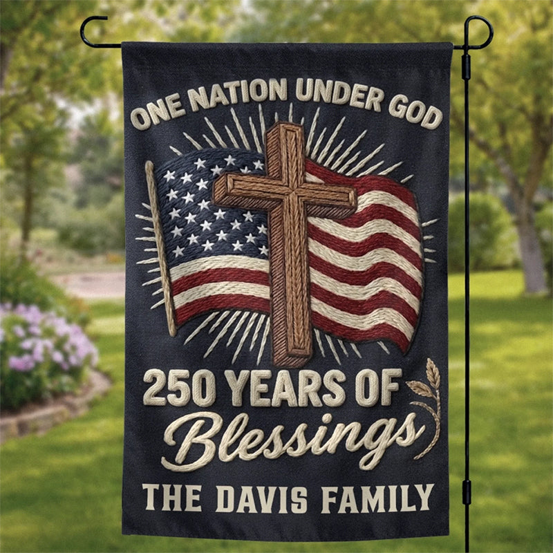 Custom Flag - Personalized America 250th Anniversary Gifts For Mom, Dad, Brother, Sister, Kids - Stars Shine With Pride